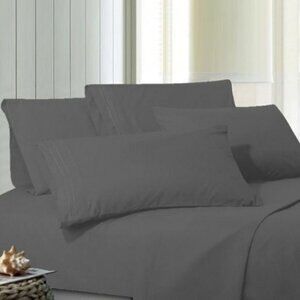 Royal Bamboo King Duvet Cover 3pc Set Nevada Gray